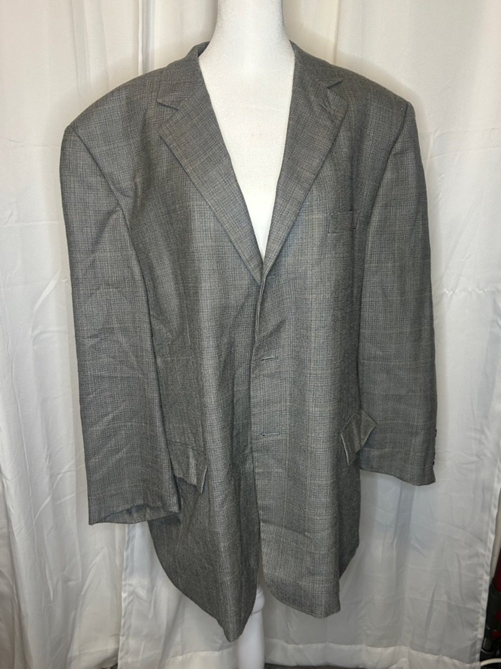 Andrew Fezza Men's Gray Sport Coat - Subtle Glen Plaid